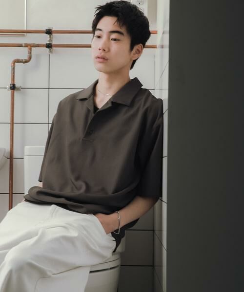 SENSE OF PLACE by URBAN RESEARCH / センスオブプレイス バイ アーバンリサーチ シャツ・ブラウス | ハイツイストプルオーバーショートスリーブシャツ（チャコールグレー）