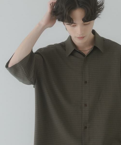 SENSE OF PLACE by URBAN RESEARCH / センスオブプレイス バイ アーバンリサーチ シャツ・ブラウス | マイクロチェックエクストラルーズショートスリーブシャツ | 詳細1