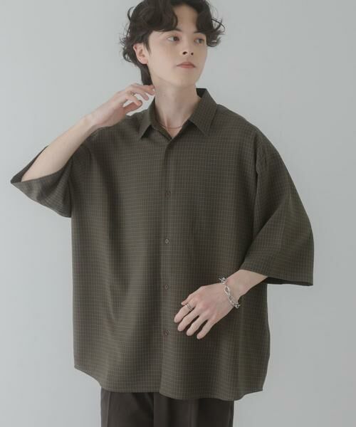 SENSE OF PLACE by URBAN RESEARCH / センスオブプレイス バイ アーバンリサーチ シャツ・ブラウス | マイクロチェックエクストラルーズショートスリーブシャツ | 詳細3