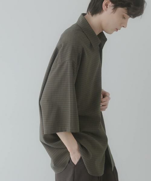 SENSE OF PLACE by URBAN RESEARCH / センスオブプレイス バイ アーバンリサーチ シャツ・ブラウス | マイクロチェックエクストラルーズショートスリーブシャツ | 詳細4