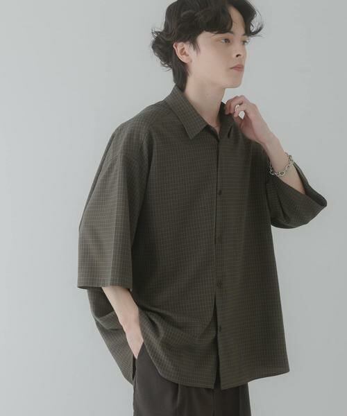 SENSE OF PLACE by URBAN RESEARCH / センスオブプレイス バイ アーバンリサーチ シャツ・ブラウス | マイクロチェックエクストラルーズショートスリーブシャツ | 詳細5