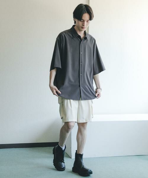 SENSE OF PLACE by URBAN RESEARCH / センスオブプレイス バイ アーバンリサーチ シャツ・ブラウス | マイクロチェックエクストラルーズショートスリーブシャツ | 詳細30