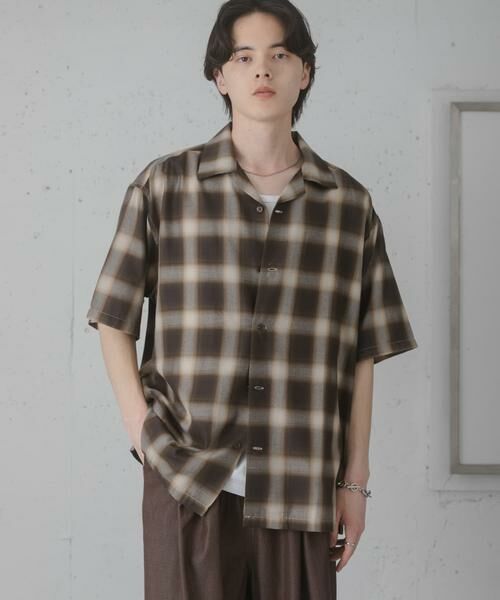 SENSE OF PLACE by URBAN RESEARCH / センスオブプレイス バイ アーバンリサーチ シャツ・ブラウス | オンブレーチェックオープンカラーショートスリーブシャツ | 詳細1