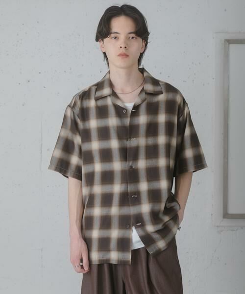 SENSE OF PLACE by URBAN RESEARCH / センスオブプレイス バイ アーバンリサーチ シャツ・ブラウス | オンブレーチェックオープンカラーショートスリーブシャツ | 詳細2