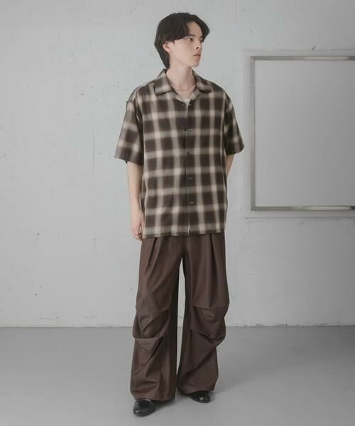 SENSE OF PLACE by URBAN RESEARCH / センスオブプレイス バイ アーバンリサーチ シャツ・ブラウス | オンブレーチェックオープンカラーショートスリーブシャツ | 詳細6