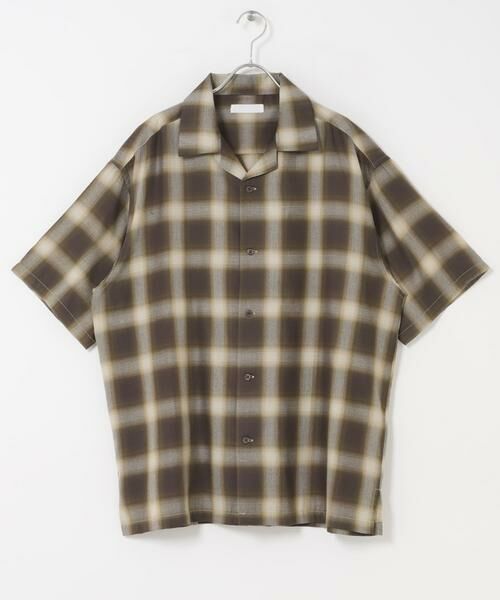 SENSE OF PLACE by URBAN RESEARCH / センスオブプレイス バイ アーバンリサーチ シャツ・ブラウス | オンブレーチェックオープンカラーショートスリーブシャツ | 詳細8