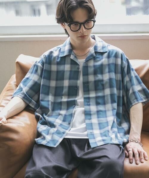 SENSE OF PLACE by URBAN RESEARCH / センスオブプレイス バイ アーバンリサーチ シャツ・ブラウス | オンブレーチェックオープンカラーショートスリーブシャツ | 詳細14