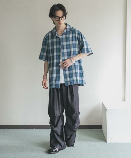 SENSE OF PLACE by URBAN RESEARCH / センスオブプレイス バイ アーバンリサーチ シャツ・ブラウス | オンブレーチェックオープンカラーショートスリーブシャツ | 詳細23