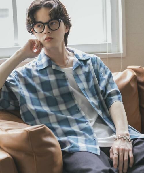 SENSE OF PLACE by URBAN RESEARCH / センスオブプレイス バイ アーバンリサーチ シャツ・ブラウス | オンブレーチェックオープンカラーショートスリーブシャツ | 詳細16