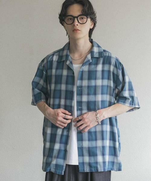 SENSE OF PLACE by URBAN RESEARCH / センスオブプレイス バイ アーバンリサーチ シャツ・ブラウス | オンブレーチェックオープンカラーショートスリーブシャツ | 詳細18