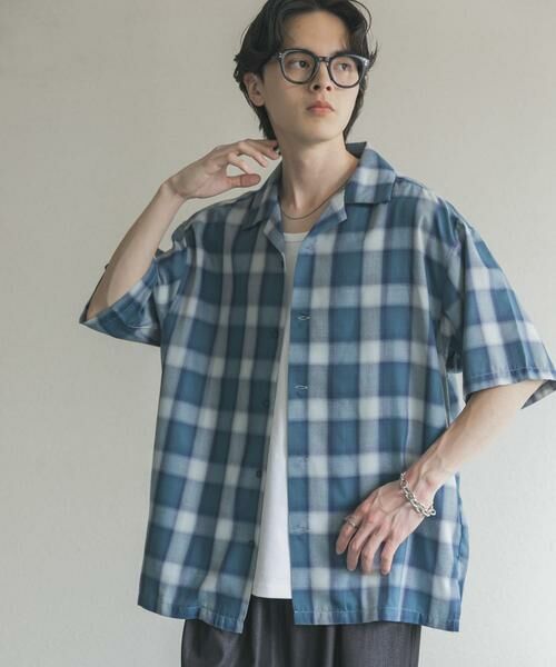 SENSE OF PLACE by URBAN RESEARCH / センスオブプレイス バイ アーバンリサーチ シャツ・ブラウス | オンブレーチェックオープンカラーショートスリーブシャツ | 詳細19