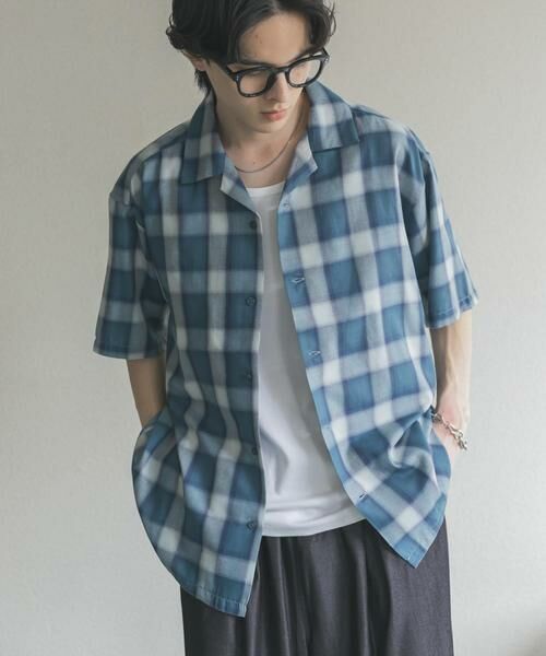 SENSE OF PLACE by URBAN RESEARCH / センスオブプレイス バイ アーバンリサーチ シャツ・ブラウス | オンブレーチェックオープンカラーショートスリーブシャツ | 詳細20