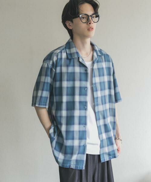 SENSE OF PLACE by URBAN RESEARCH / センスオブプレイス バイ アーバンリサーチ シャツ・ブラウス | オンブレーチェックオープンカラーショートスリーブシャツ | 詳細21
