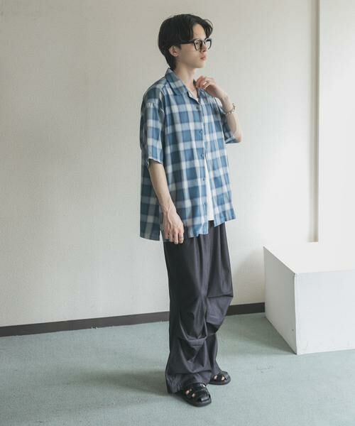 SENSE OF PLACE by URBAN RESEARCH / センスオブプレイス バイ アーバンリサーチ シャツ・ブラウス | オンブレーチェックオープンカラーショートスリーブシャツ | 詳細22