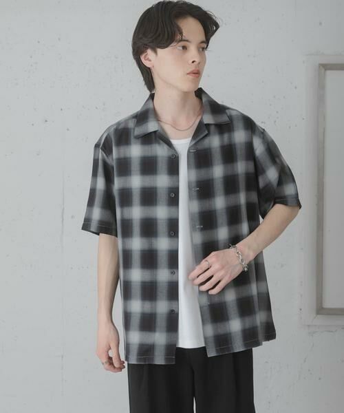SENSE OF PLACE by URBAN RESEARCH / センスオブプレイス バイ アーバンリサーチ シャツ・ブラウス | オンブレーチェックオープンカラーショートスリーブシャツ | 詳細27