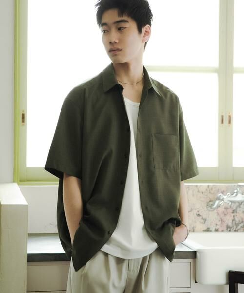 SENSE OF PLACE by URBAN RESEARCH / センスオブプレイス バイ アーバンリサーチ シャツ・ブラウス | 『イージーケア/速乾』クイックドライレギュラーカラーショートスリーブシャツ（グリーン）