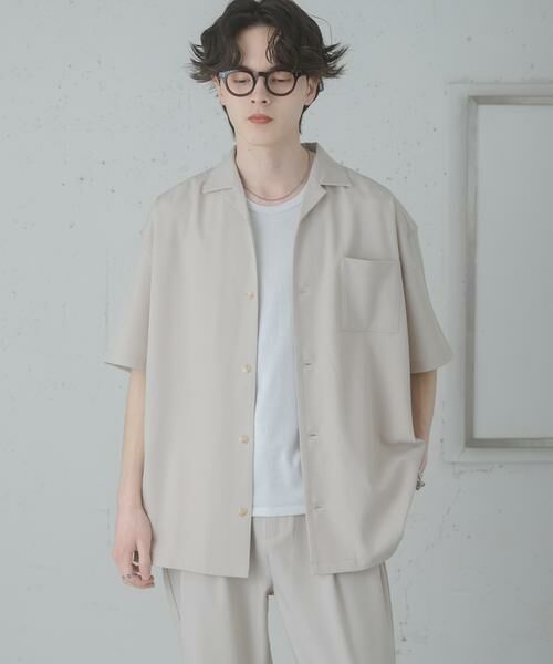 SENSE OF PLACE by URBAN RESEARCH / センスオブプレイス バイ アーバンリサーチ シャツ・ブラウス | 『速乾』ドライタッチオープンカラールーズショートスリーブシャツ（ライトベージュ）