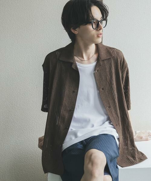 SENSE OF PLACE by URBAN RESEARCH / センスオブプレイス バイ アーバンリサーチ シャツ・ブラウス | アソートレースオープンカラーショートスリーブシャツ | 詳細1