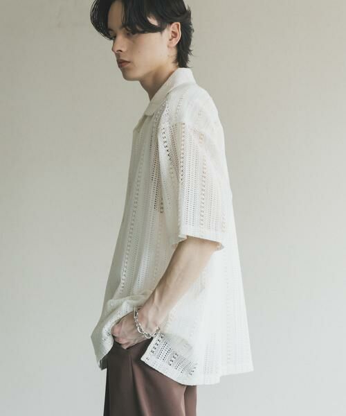 SENSE OF PLACE by URBAN RESEARCH / センスオブプレイス バイ アーバンリサーチ シャツ・ブラウス | アソートレースオープンカラーショートスリーブシャツ | 詳細19