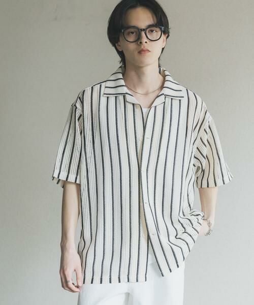 SENSE OF PLACE by URBAN RESEARCH / センスオブプレイス バイ アーバンリサーチ シャツ・ブラウス | アソートレースオープンカラーショートスリーブシャツ | 詳細24