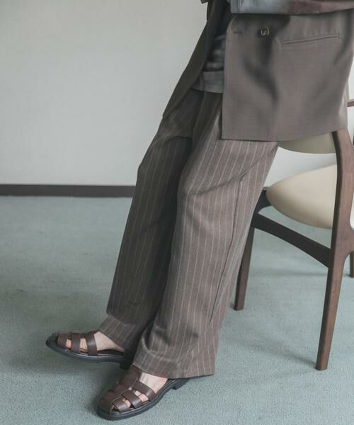 SENSE OF PLACE by URBAN RESEARCH / センスオブプレイス バイ アーバンリサーチ その他パンツ | ピンストライプタックワイドスラックス | 詳細1