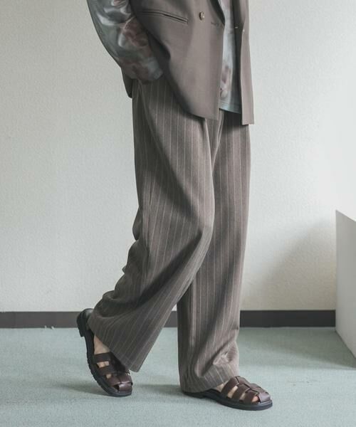 SENSE OF PLACE by URBAN RESEARCH / センスオブプレイス バイ アーバンリサーチ その他パンツ | ピンストライプタックワイドスラックス | 詳細4