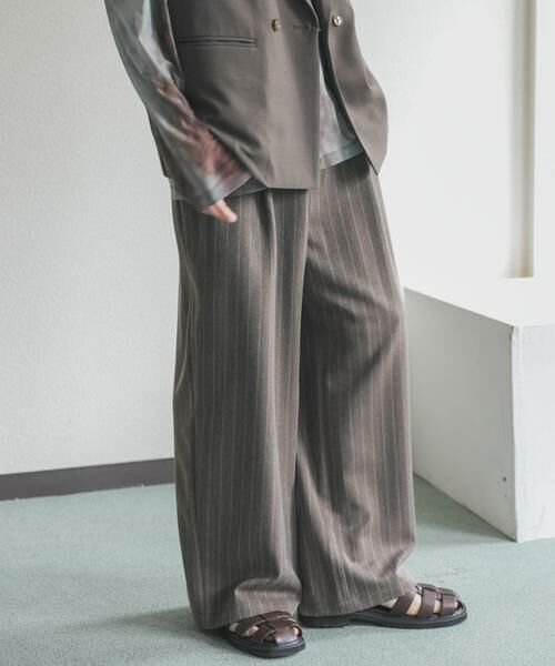 SENSE OF PLACE by URBAN RESEARCH / センスオブプレイス バイ アーバンリサーチ その他パンツ | ピンストライプタックワイドスラックス | 詳細6