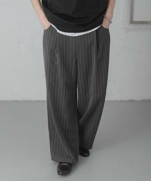SENSE OF PLACE by URBAN RESEARCH / センスオブプレイス バイ アーバンリサーチ その他パンツ | ピンストライプタックワイドスラックス | 詳細15