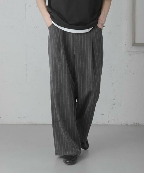 SENSE OF PLACE by URBAN RESEARCH / センスオブプレイス バイ アーバンリサーチ その他パンツ | ピンストライプタックワイドスラックス | 詳細16