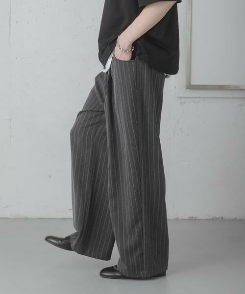 SENSE OF PLACE by URBAN RESEARCH / センスオブプレイス バイ アーバンリサーチ その他パンツ | ピンストライプタックワイドスラックス | 詳細18