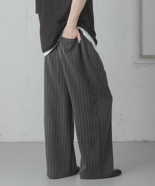 SENSE OF PLACE by URBAN RESEARCH / センスオブプレイス バイ アーバンリサーチ その他パンツ | ピンストライプタックワイドスラックス | 詳細19