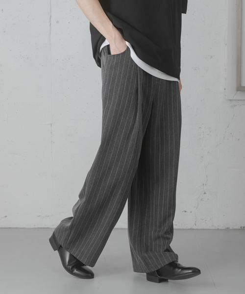 SENSE OF PLACE by URBAN RESEARCH / センスオブプレイス バイ アーバンリサーチ その他パンツ | ピンストライプタックワイドスラックス | 詳細20