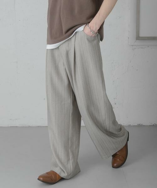 SENSE OF PLACE by URBAN RESEARCH / センスオブプレイス バイ アーバンリサーチ その他パンツ | ピンストライプタックワイドスラックス | 詳細29