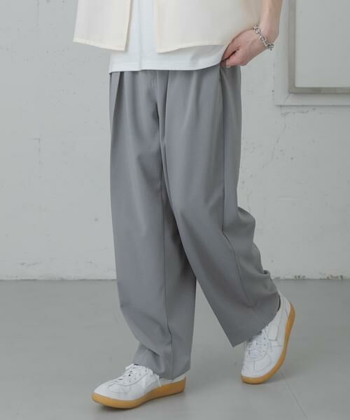SENSE OF PLACE by URBAN RESEARCH / センスオブプレイス バイ アーバンリサーチ その他パンツ | 『イージーケア/速乾』サマー2タックワイドテーパードパンツ（ライトグレー）