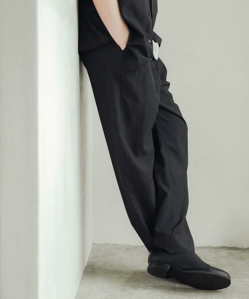 SENSE OF PLACE by URBAN RESEARCH / センスオブプレイス バイ アーバンリサーチ その他パンツ | 『イージーケア/速乾』クイックドライタックテーパードパンツ（ブラック）