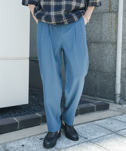 SENSE OF PLACE by URBAN RESEARCH / センスオブプレイス バイ アーバンリサーチ その他パンツ | 『速乾』ドライタッチ2タックテーパードパンツ(ブルー)