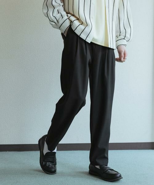 SENSE OF PLACE by URBAN RESEARCH / センスオブプレイス バイ アーバンリサーチ その他パンツ | 『速乾』ドライタッチ2タックテーパードパンツ（ブラック）