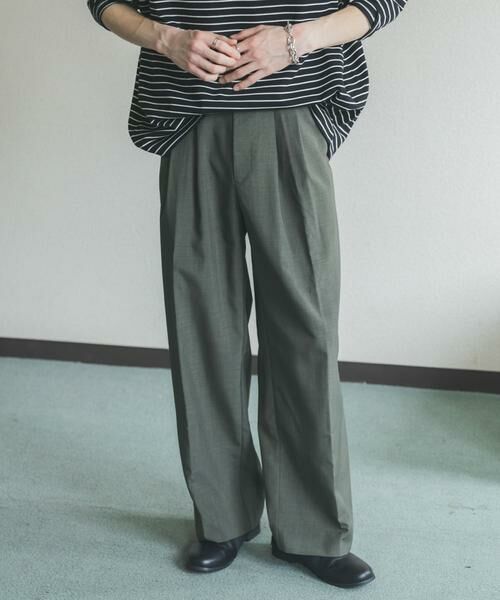 SENSE OF PLACE by URBAN RESEARCH / センスオブプレイス バイ アーバンリサーチ その他パンツ | クイックドライタックワイドパンツ（グリーン）