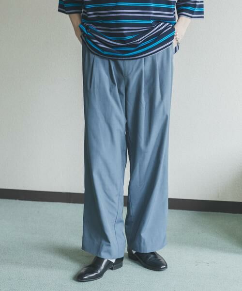 SENSE OF PLACE by URBAN RESEARCH / センスオブプレイス バイ アーバンリサーチ その他パンツ | クイックドライタックワイドパンツ（ライトブルー）