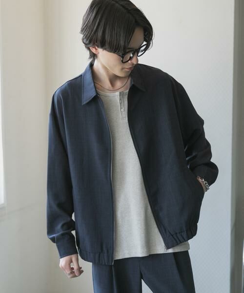 SENSE OF PLACE by URBAN RESEARCH / センスオブプレイス バイ アーバンリサーチ ブルゾン | 『UR TECH DRYLUXE』リネンライクジップブルゾン | 詳細2