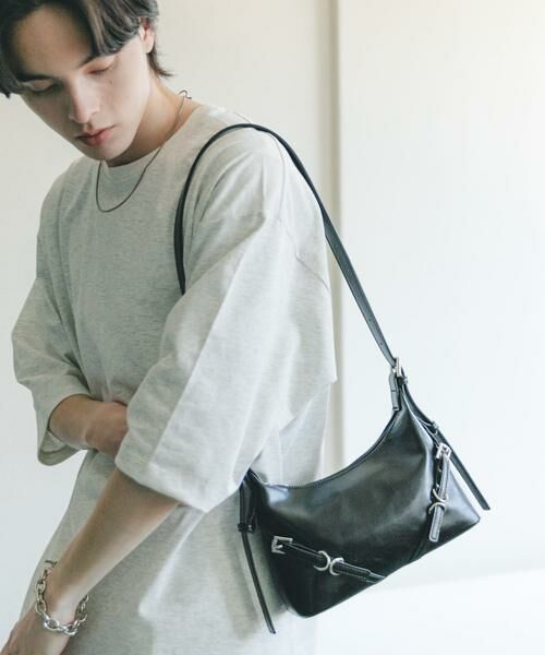 SENSE OF PLACE by URBAN RESEARCH / センスオブプレイス バイ アーバンリサーチ ショルダーバッグ | ダブルアジャストベルトショルダー（ブラック）