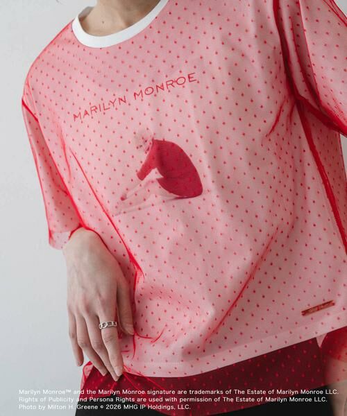 SENSE OF PLACE by URBAN RESEARCH / センスオブプレイス バイ アーバンリサーチ Tシャツ | 『別注』MARILYNMONROE×SENSE OF PLACE　チュールグラフィックTシャツ | 詳細1