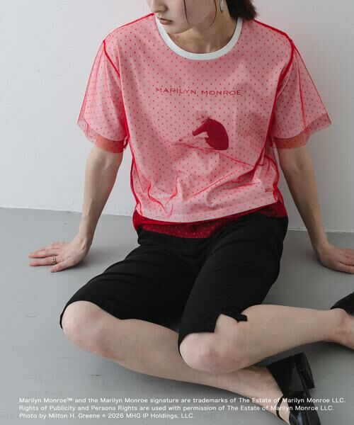 SENSE OF PLACE by URBAN RESEARCH / センスオブプレイス バイ アーバンリサーチ Tシャツ | 『別注』MARILYNMONROE×SENSE OF PLACE　チュールグラフィックTシャツ | 詳細2