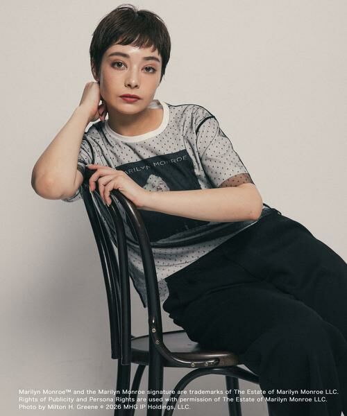 SENSE OF PLACE by URBAN RESEARCH / センスオブプレイス バイ アーバンリサーチ Tシャツ | 『別注』MARILYNMONROE×SENSE OF PLACE　チュールグラフィックTシャツ | 詳細19