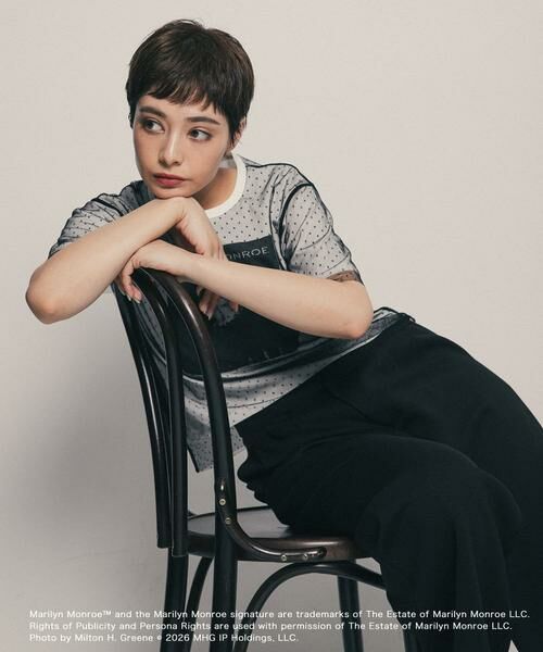 SENSE OF PLACE by URBAN RESEARCH / センスオブプレイス バイ アーバンリサーチ Tシャツ | 『別注』MARILYNMONROE×SENSE OF PLACE　チュールグラフィックTシャツ | 詳細20