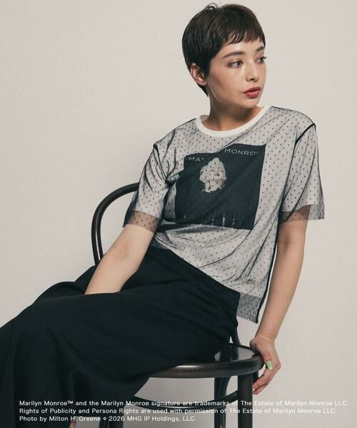 SENSE OF PLACE by URBAN RESEARCH / センスオブプレイス バイ アーバンリサーチ Tシャツ | 『別注』MARILYNMONROE×SENSE OF PLACE　チュールグラフィックTシャツ | 詳細21