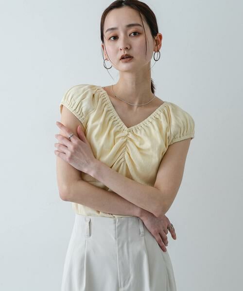 SENSE OF PLACE by URBAN RESEARCH / センスオブプレイス バイ アーバンリサーチ Tシャツ | ギャザーネックカットトップ | 詳細1