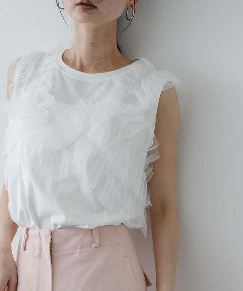 SENSE OF PLACE by URBAN RESEARCH / センスオブプレイス バイ アーバンリサーチ Tシャツ | フリルデザインカットトップ | 詳細1