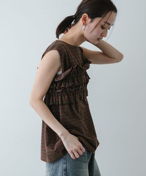 SENSE OF PLACE by URBAN RESEARCH / センスオブプレイス バイ アーバンリサーチ Tシャツ | ボーダーカットビスチェセット | 詳細1