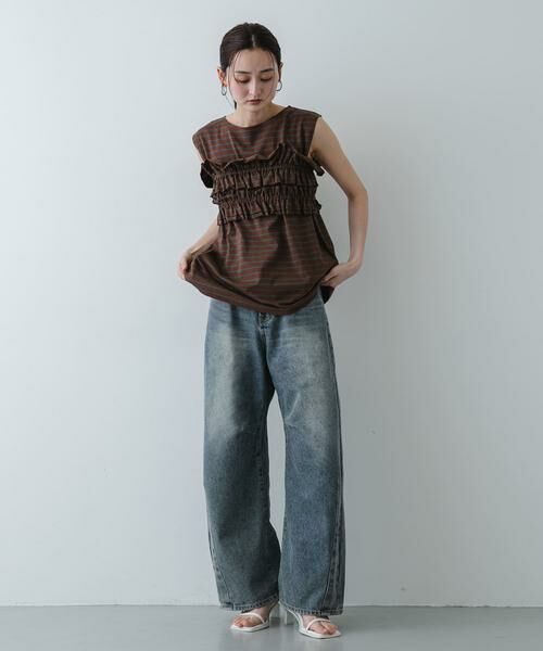 SENSE OF PLACE by URBAN RESEARCH / センスオブプレイス バイ アーバンリサーチ Tシャツ | ボーダーカットビスチェセット | 詳細5